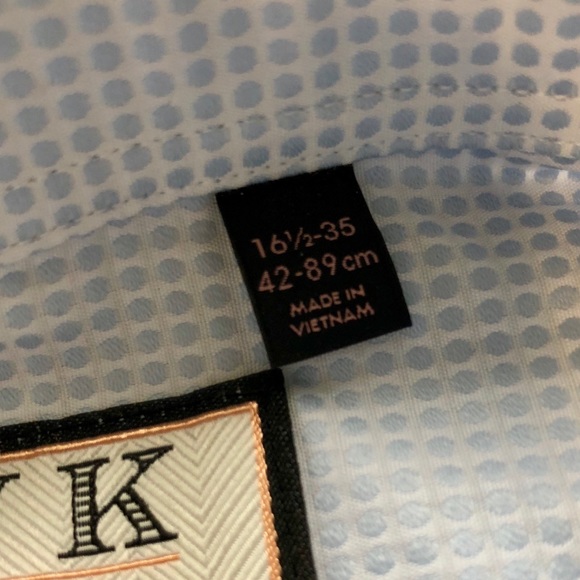 16 1/2, 35 Size Thomas Pink Button Down - Picture 4 of 7